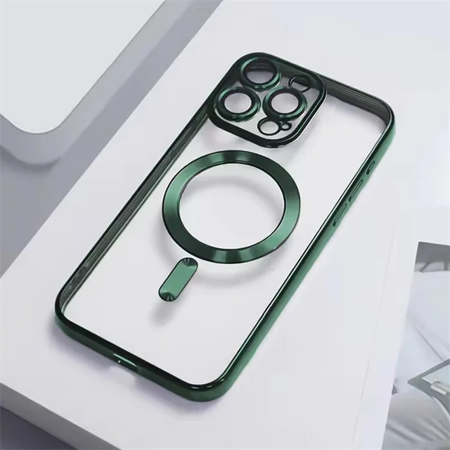 Deluxe Transparent Magnetic Protective Phone Case with Magsafe Compatibility