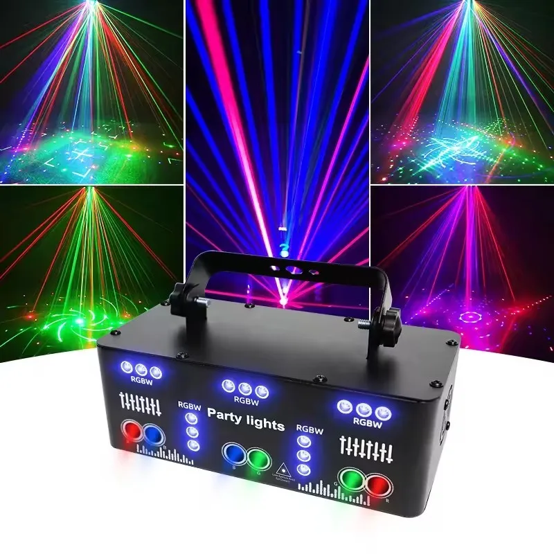 Ysh 21 Fori Rgb Party Dj Disco Beam Patterns Stage Laser Light Projector Rgb Uv Led Strobe Sound Party Holiday Wedding Lamp