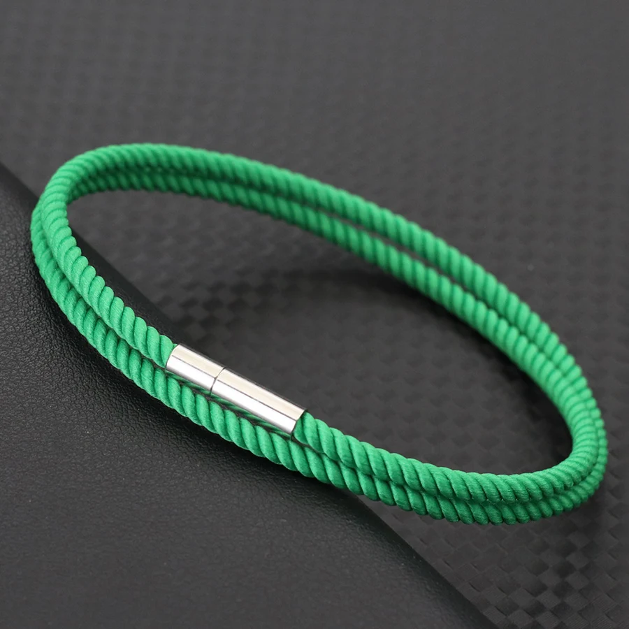 Men Double Layer Red Thread Braided Rope Bracelet