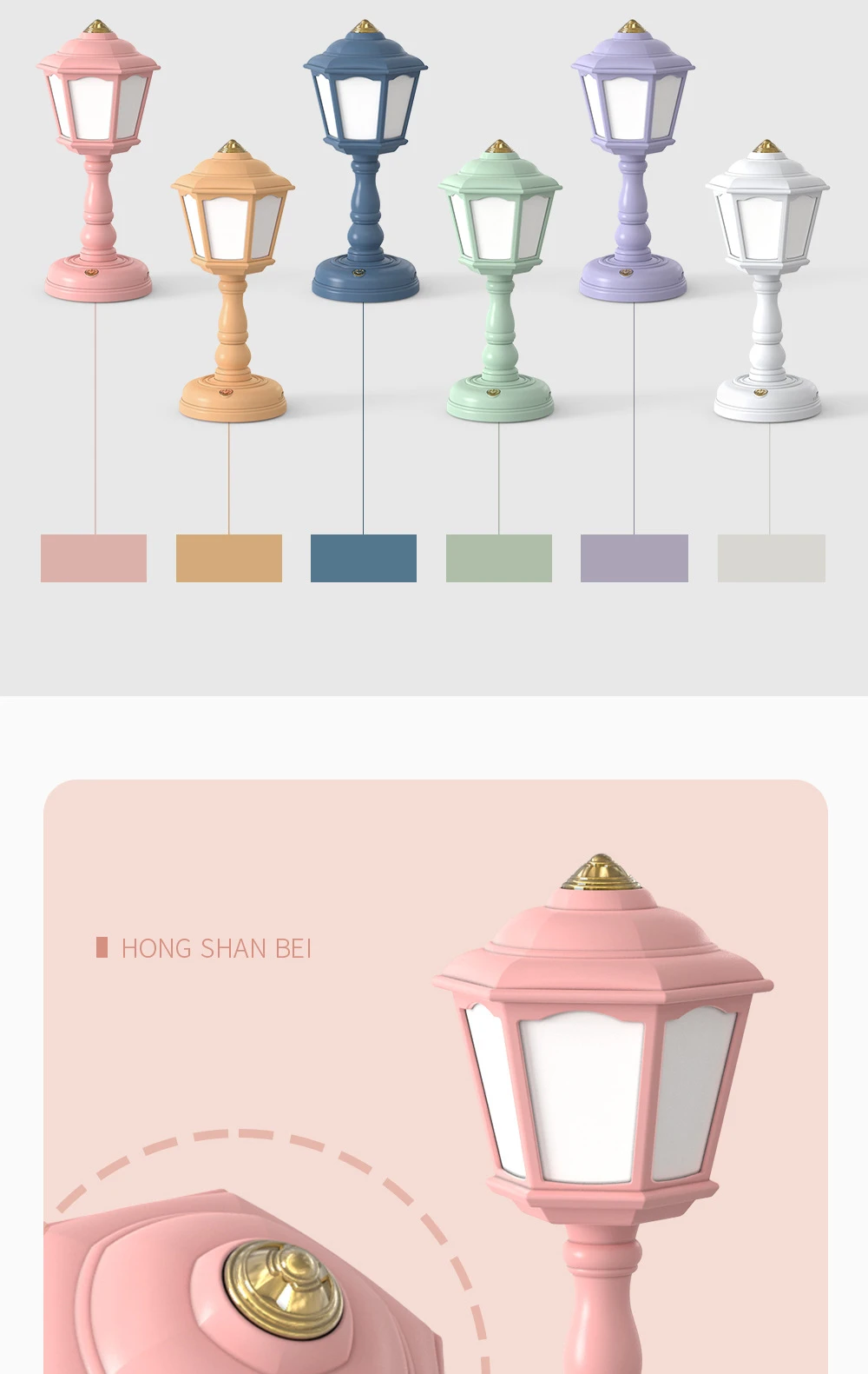Led Desk Lamps Mini Retro Night Light Touch Room Decor USB Rechargeable Nightlight Eye Protection Bedside Reading Lamp