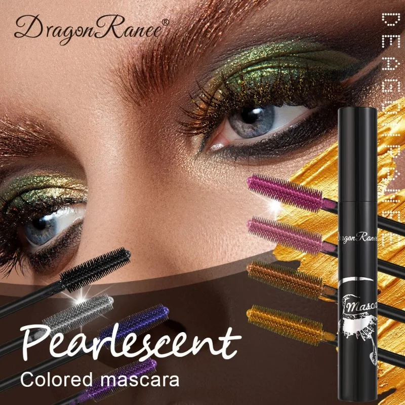 Colorful Waterproof Mascara Blue Purple Pearl Mascara Dense Eye Makeup Bronze Fine Diamond Silver Mascara Cream Cosmetics Makeup_voghion.com