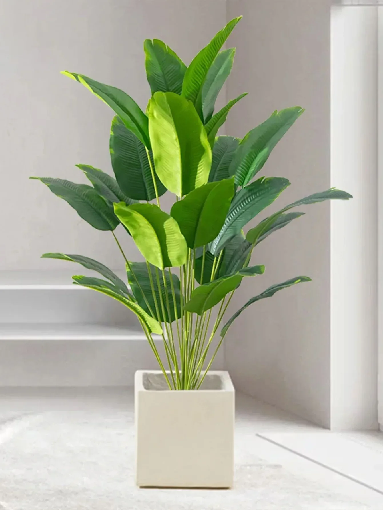 Artificial Plants Tropical Palm Tree Banana Plants Leaves For Home Garden Decor
