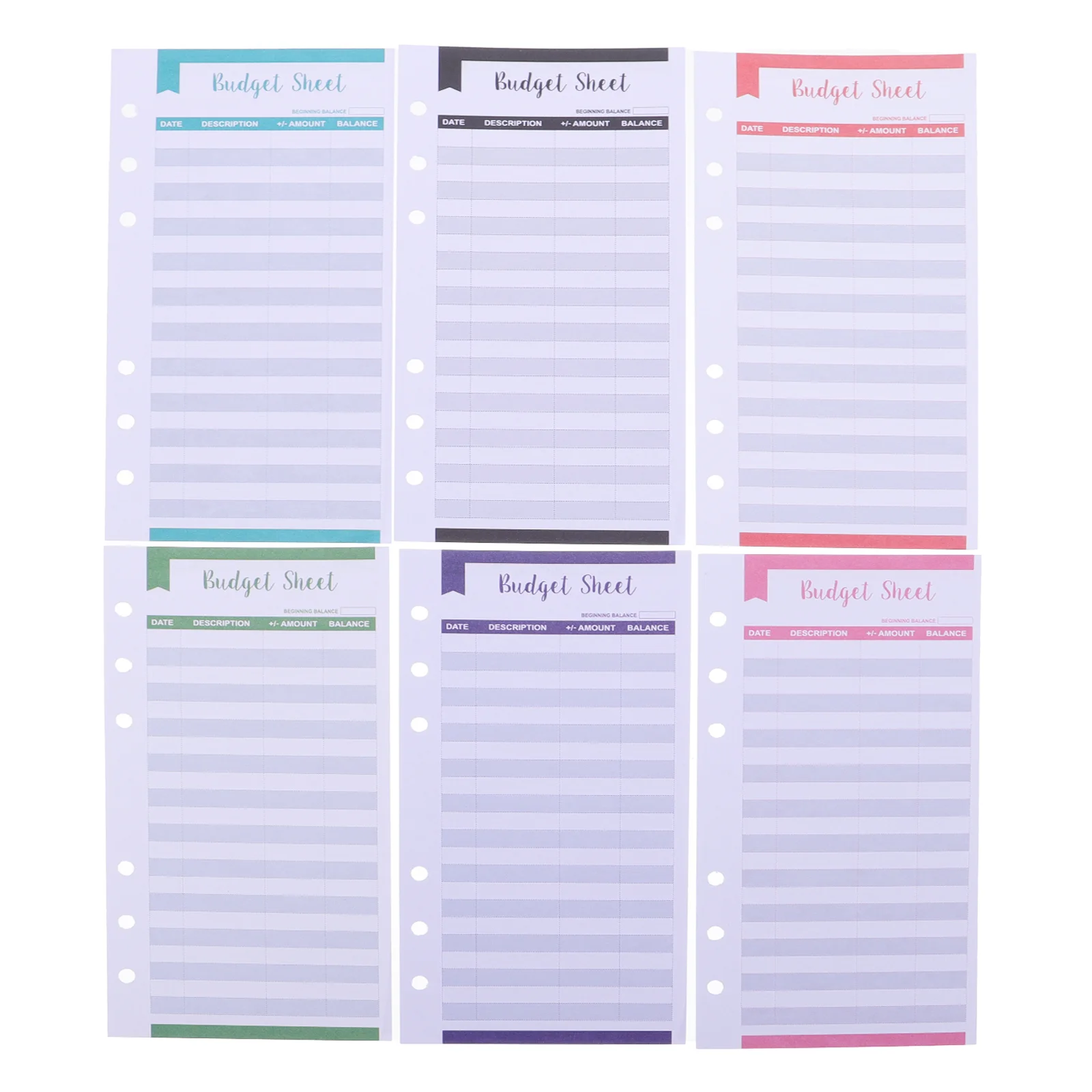Convenient Cash Recording Cards Budget Planner Cards Paper for Home Office Non-magnetic