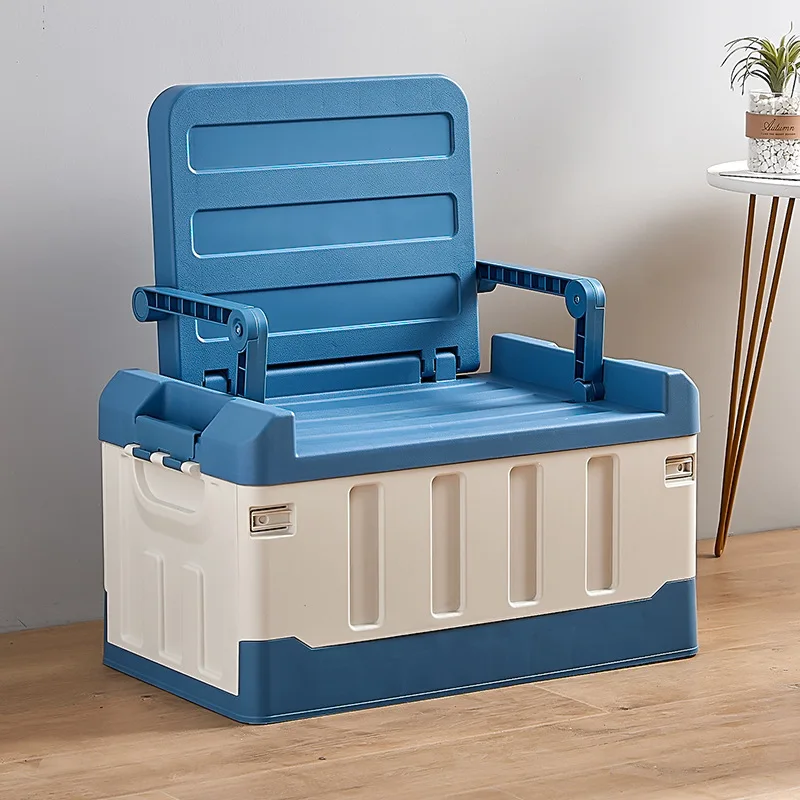 

58L Folding Storage Box Outdoor Camping Picnic Multifunctional Chair Car Folding Storage Boxes for Car and Home Clothes Storage