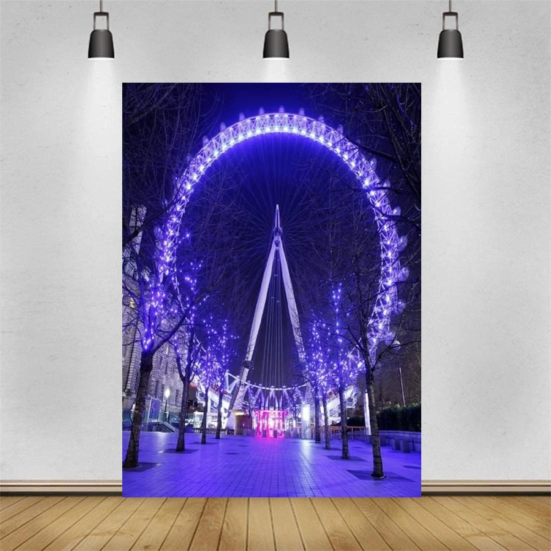 Marzycielska diabelski młyn różowa fotografia tło Gradient kropki światło Bokeh tło tło imprezowe wystrój baner ścienny 1 Marzycielska diabelski młyn różowa fotografia tło Gradient kropki światło Bokeh tło tło imprezowe wystrój baner ścienny