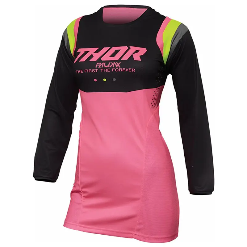 Woman's Motocross Jersey Mtb Downhill Jeresy Mountain Bike Maillot Ciclismo Quick Dry Bike Jersey THOR RAUDAX Woman Jerseys