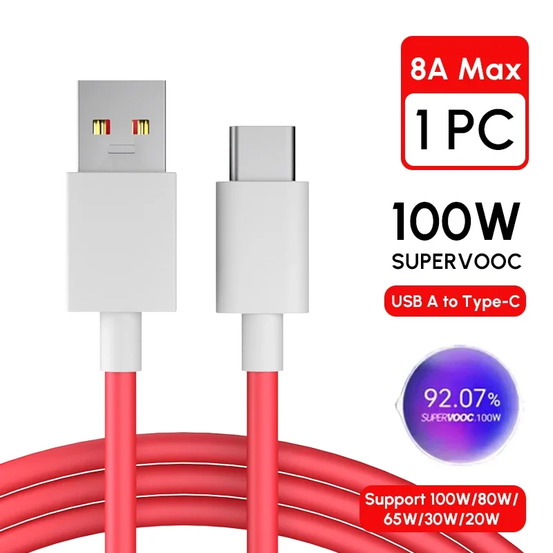 High-Power Type C USB Cable with SUPERVOOC 2.0 Fast Charging Capability