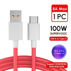 High - Power Type C USB Cable with SUPERVOOC 2.0 Fast Charging Capability - 1m (8A USB C to USB A)