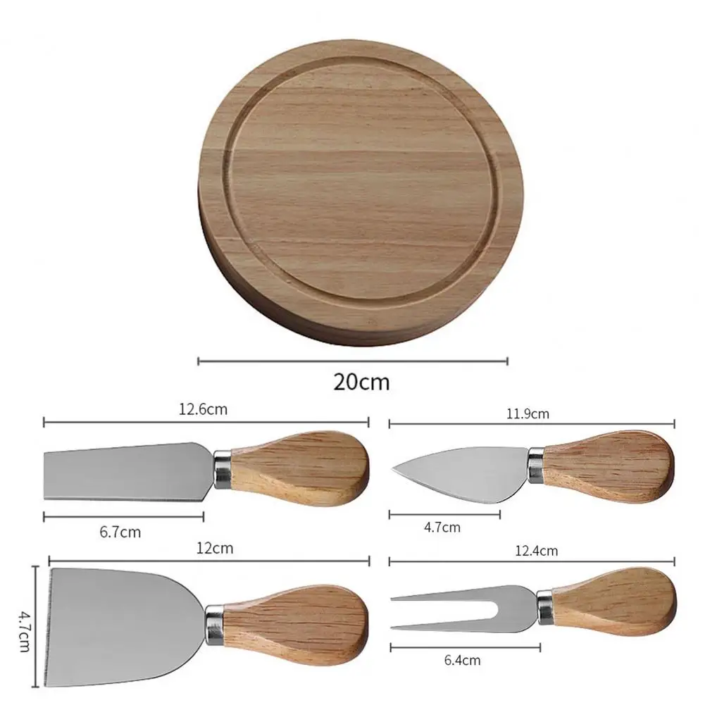 Stainless Steel Cheese Cutter Set Wood Handle And Tray Mini Charcuterie Board With Cutters And Forks Wedding Guests Gift Boxes
