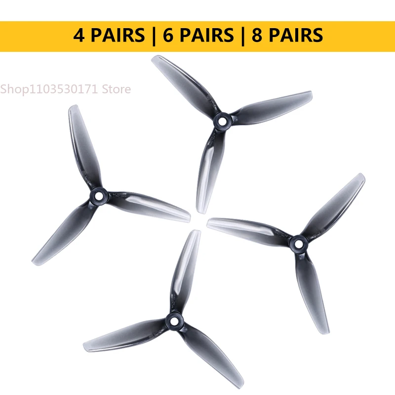 Hélices HQprop Ethix S5 5040 5x4x3 3 pales PC pour drone FPV course