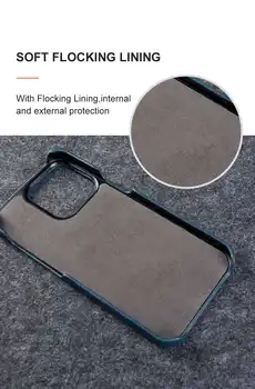 Luxuriöse Echtlederabdeckung für iPhone 14 Pro Max - Business-Handyhülle Rückseite für iPhone 13, 15 Pro, 11, 12, XR, XS Max Coque