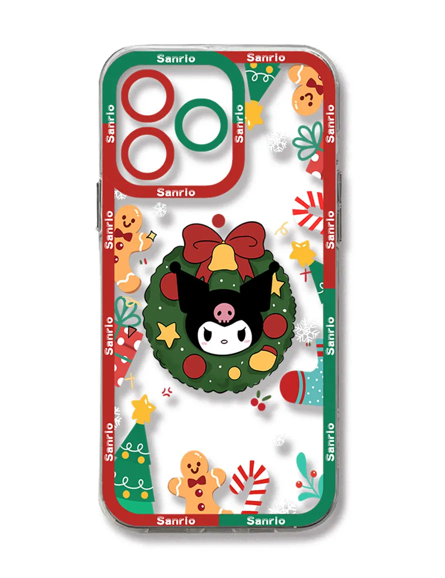 thumbnail image 1 of Christmas limited Sanrio Hello Kitty Kuromi Phone Case For iPhone 15 14 13 12 Mini 11 Pro Max X XR XS 8 SE 2020 Plus Transparent, 1 of 5