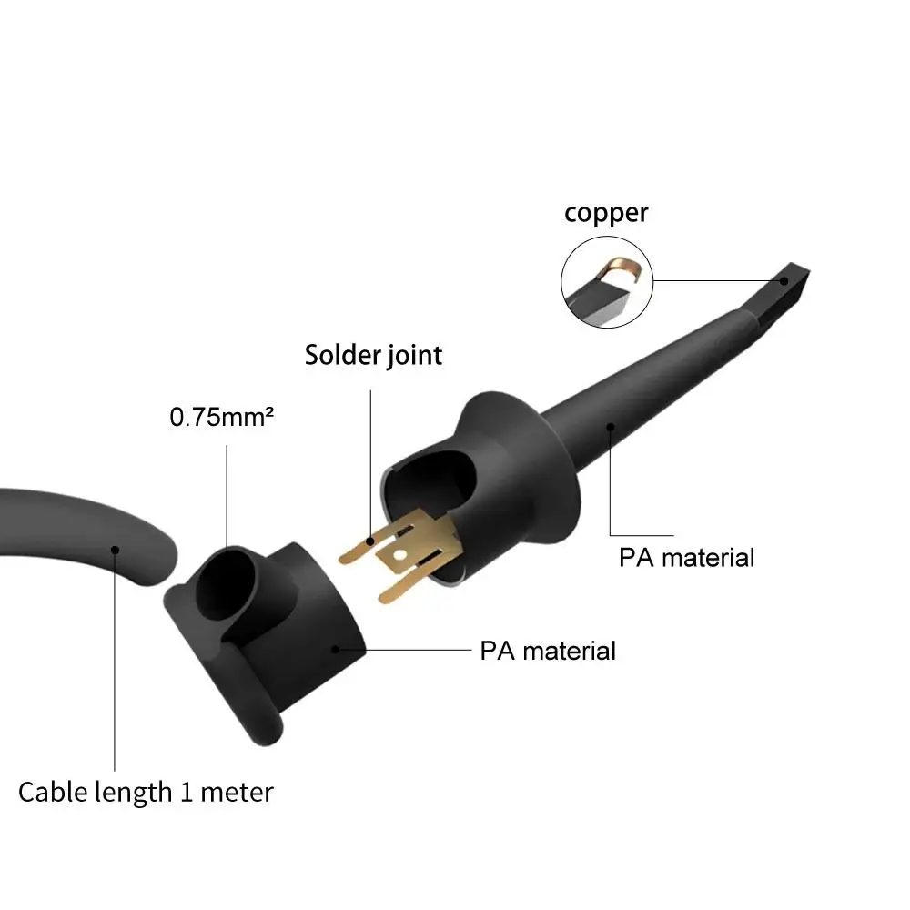 Quick Test Hook Soldered Nylon Copper Gilded Test Clips Clamp for Multimeter Lead Mini Grabber Electrical Accessories alligator clips,electric test clamp,test hooks clips