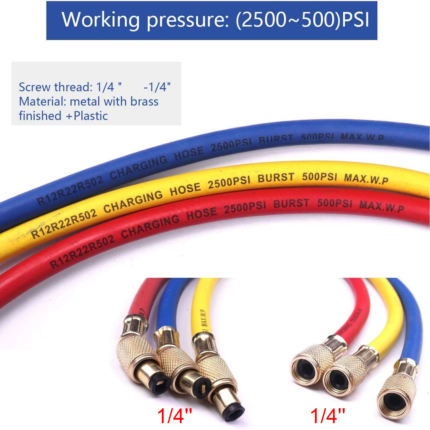 Professional HVAC Manifold Gauge Set with Adjustable Couplers and Charging Service Accessories