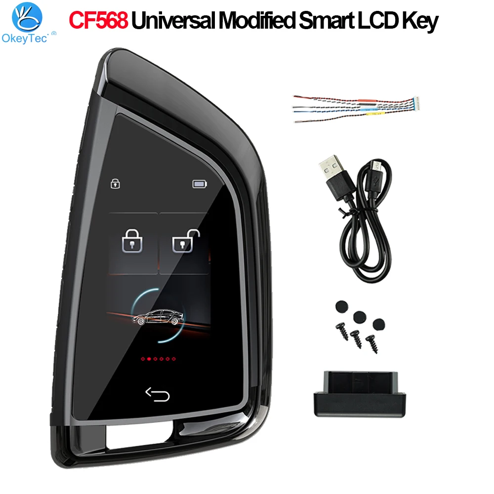 CF568 Universal Modified Smart LCD Key For BMW For Hyundai For Benz For Audi For Ford For Kia Keyless Go Korean/English/Turkish