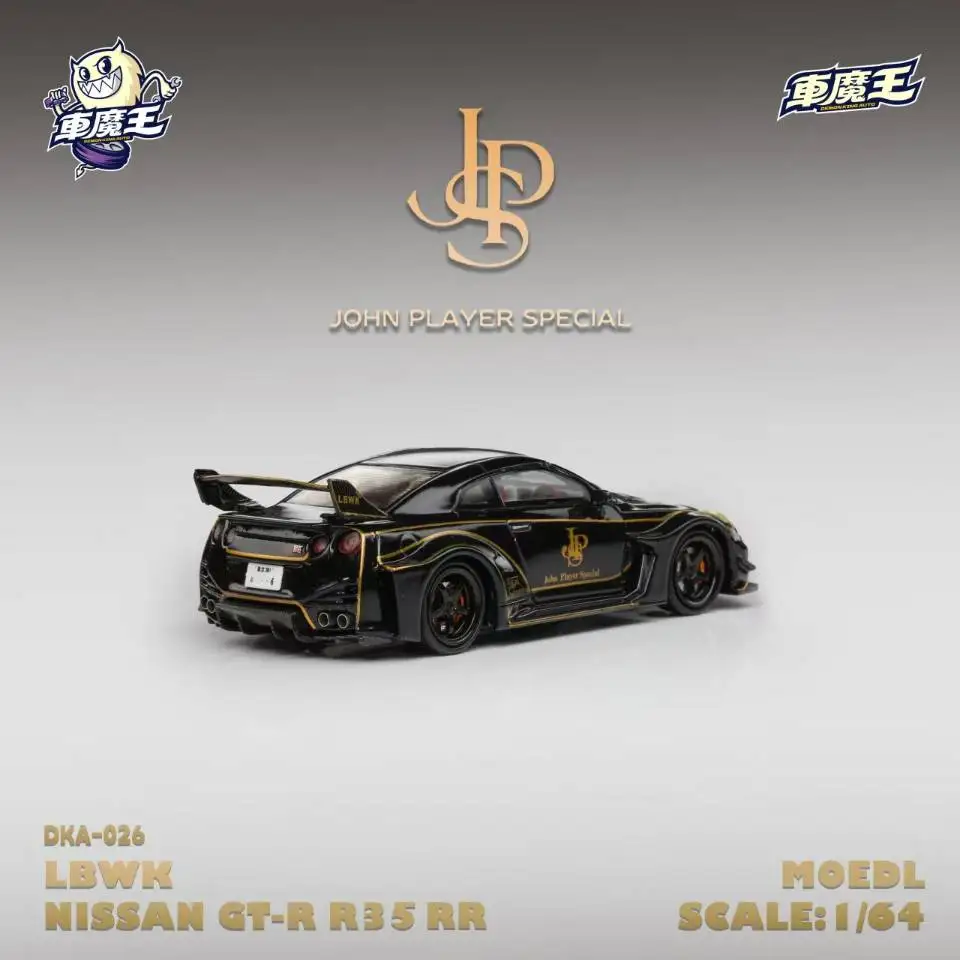 Pre-sale Demon King Auto 1:64 GTR35 RR Black/Gold JPS Painting Alloy Model Car 13 S0eb56abf84234b47bb84baf976cdf84aL