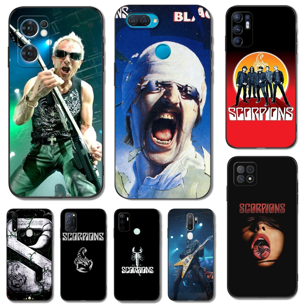 Custodia In Tpu Nero Per Oppo Reno 6 5 3 4 4Z 4F Se 5F 5Z Pro Plus Lite 6 6Z 4G 5G Scorpioni Heavy Metal Rock Band