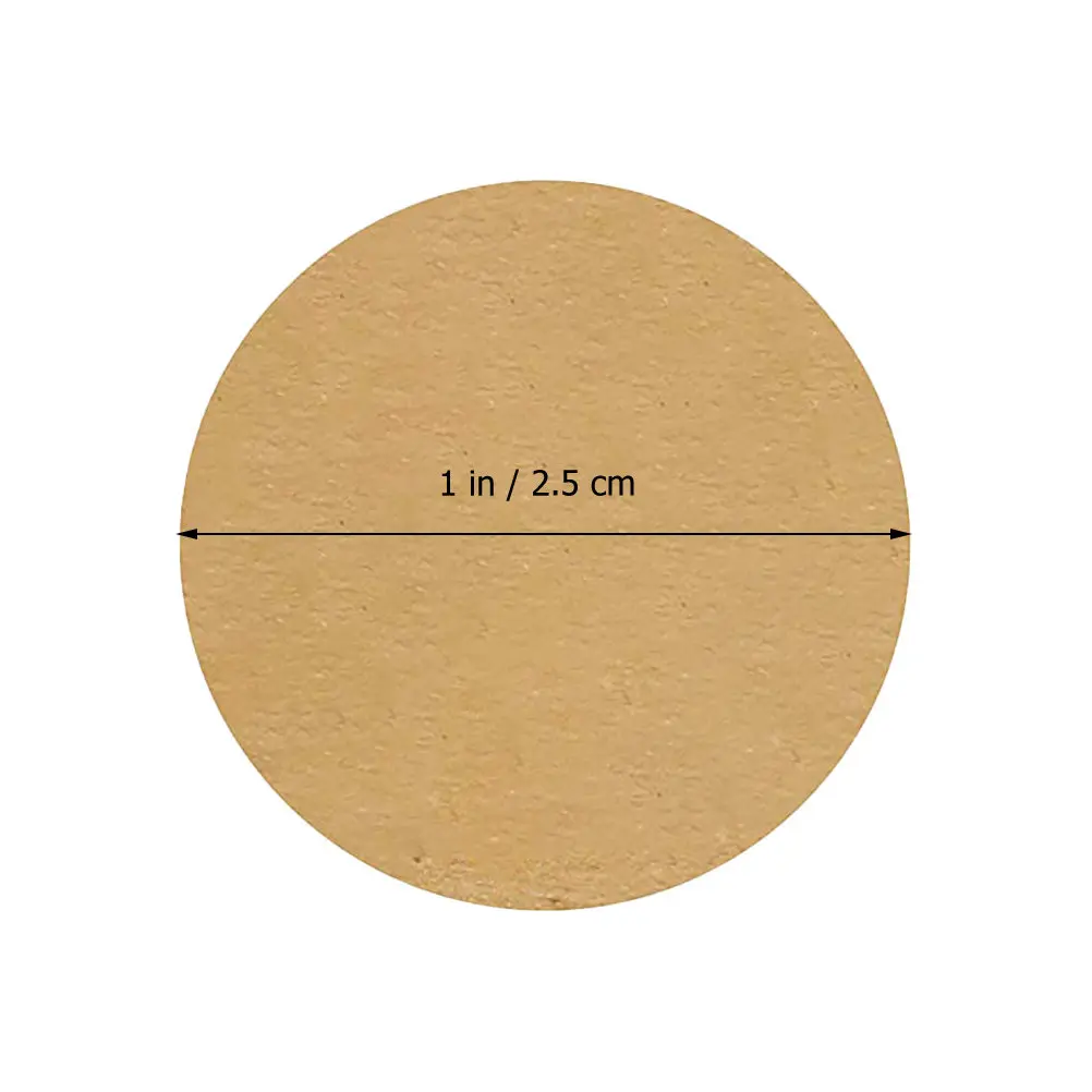 3 롤 원형 쓰기 가능 라벨 스티커 수제 선물용 크래프트 종이 접착 씰링 데칼 파티 선물 봉투 장식