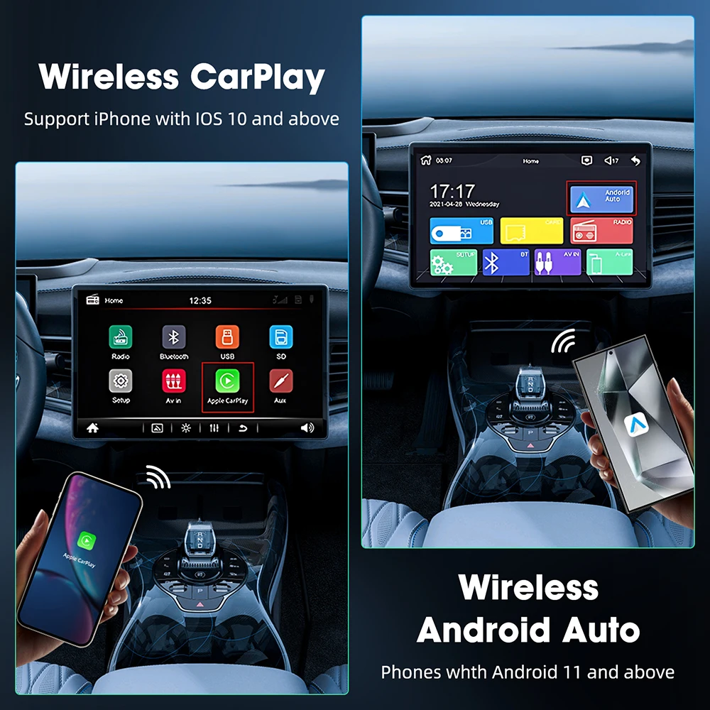 2 in 1 Wired to Wireless Carplay Android Auto Mini Box Dongle Wireless Carplay Adapter For Toyota Mazda Chevrolet Ford Hyundai BEST SELLERS 2 in 1 Wired to Wireless Carplay Android Auto Mini Box Dongle Wireless Carplay Adapter For Toyota Mazda Chevrolet Ford Hyundai BEST SELLERS