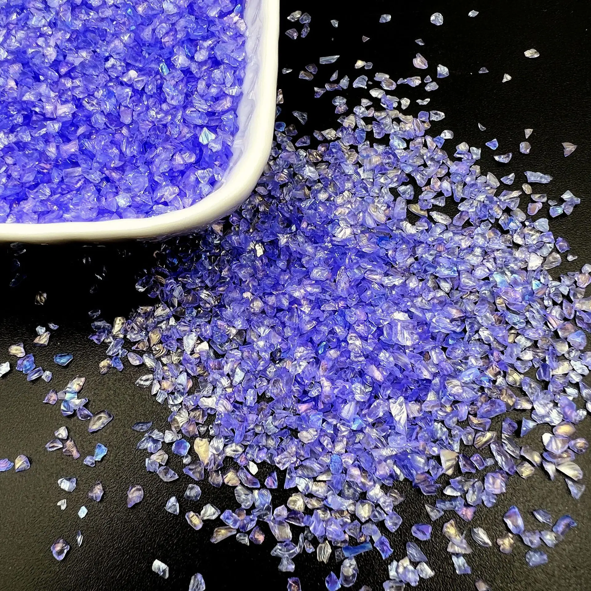Sparkling Crushed Glass Glitter Fillers for DIY Crafts and Jewelry Making