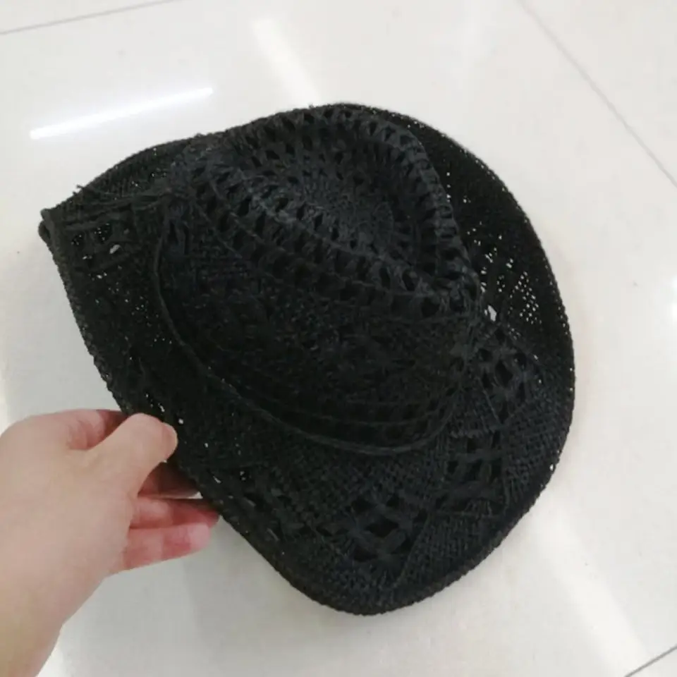 Vintage Hollow Out Wide Brim Cowboy Hat