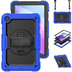 Shockproof Tablet Case with Screen Protector and Shoulder Strap for M10 3rd TB328FU (Dark Blue)