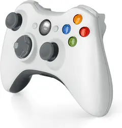 Wireless Controller for Xbox 360, 2.4GHZ Gamepad Joystick Controller Remote for Xbox 360 S Console & PC Windows 7,8,10 (White) Wireless Controller for Xbox 360, 2.4GHZ Gamepad Joystick Controller Remote for Xbox 360 S Console & PC Windows 7,8,10 (White)