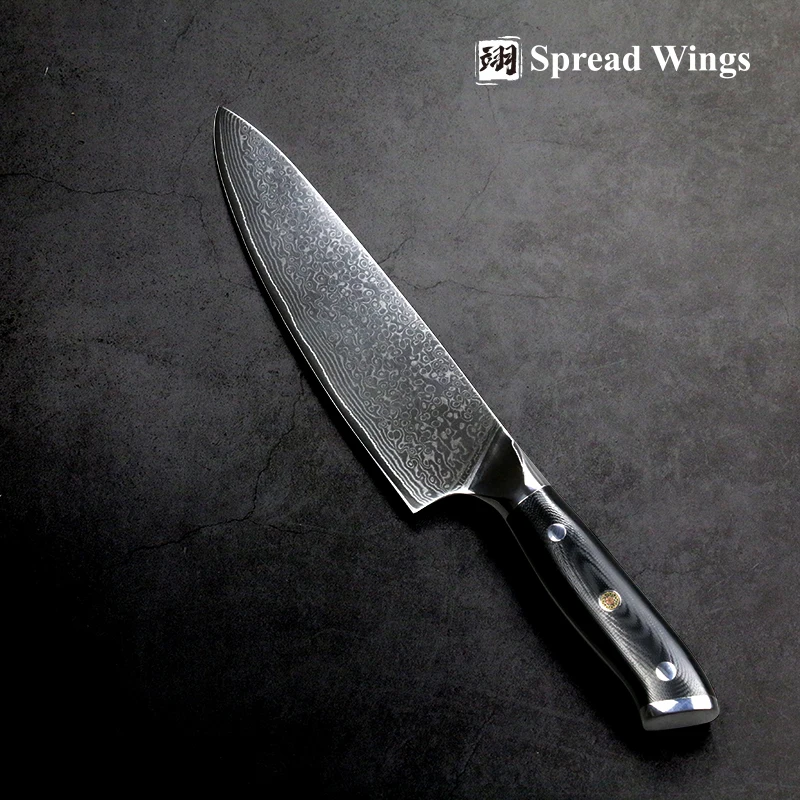 8 Inch Chef Knife Japanese Damascus Steel Kitchen Knives Handmade Cleaver G10 Handle Santoku Utility Paring Boning Cooking Tool chef knife