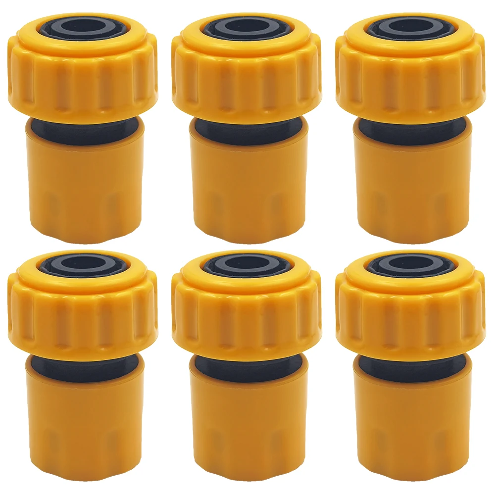 6PCS 3/4 1/2 inch Garden Hose Pipe Repair Connector Fitting Tubing