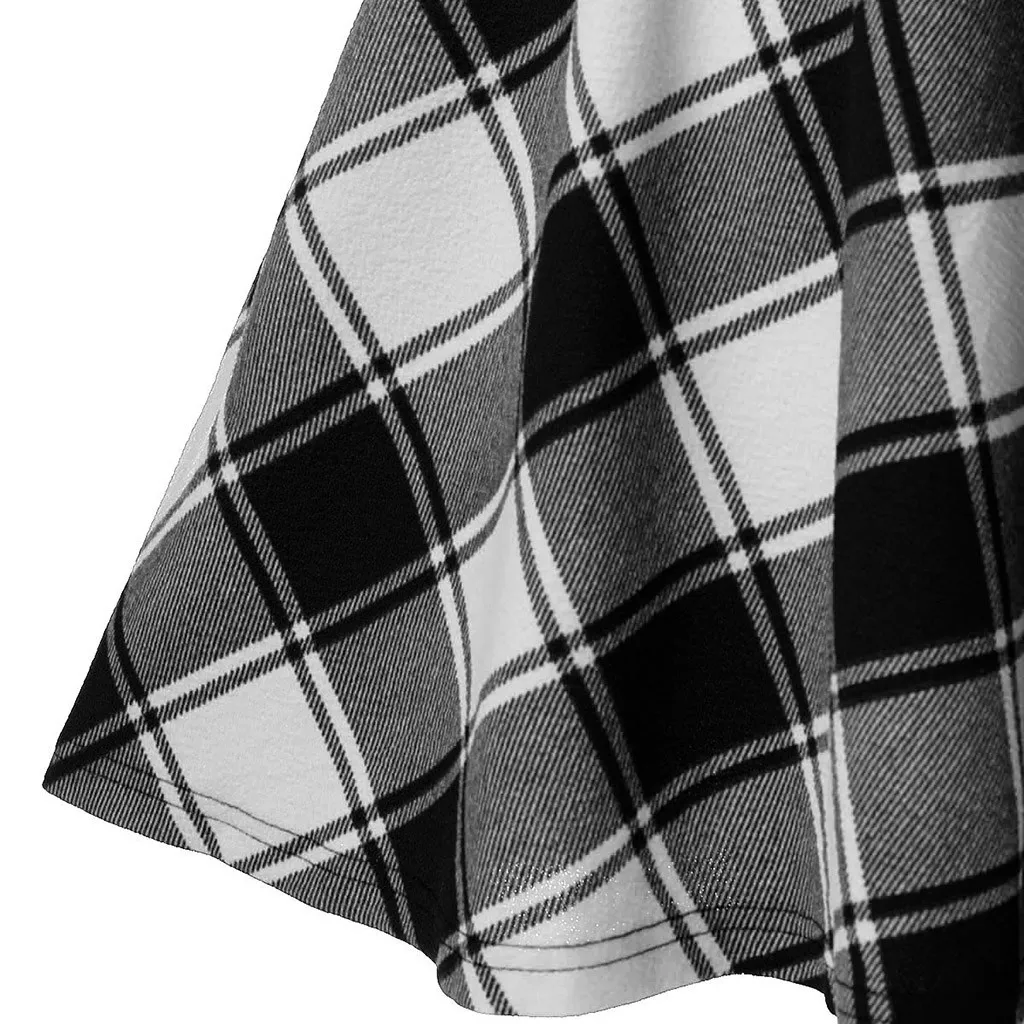 Black Checkered Women's Gothic Skirt Women Pleated Plaid Skirts Spring Autumn Girl Hip Hop Female Punk Goth Mini Skirt Clubwear denim skirts for women