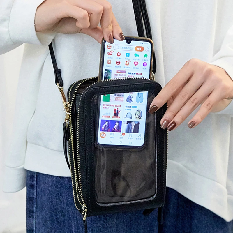 New Women PU Leather Shoulder bags Female Large Capacity Crossbody Bags Girls Multi-functional Handbag Phone Purse