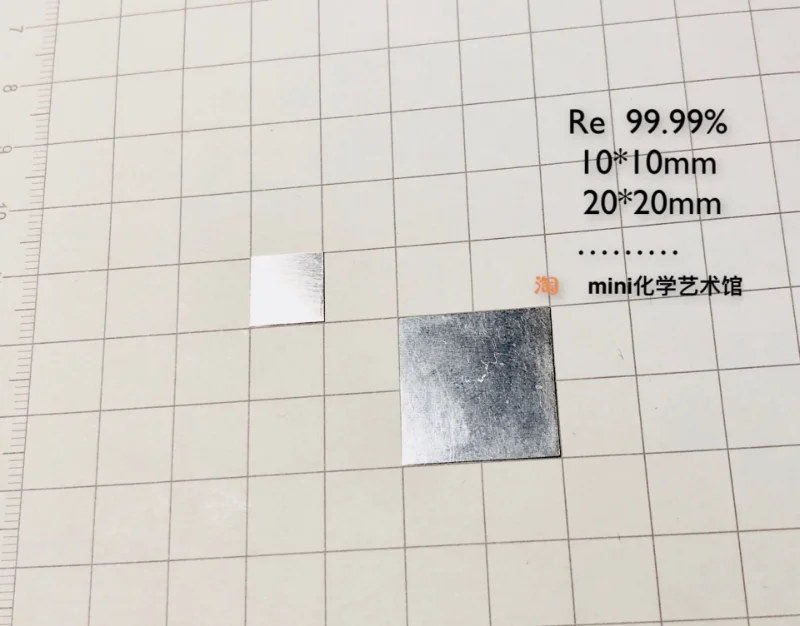 

Customized thickness about 0.15-0.2mm high purity rhenium piece customized size pure rhenium piece Re 9999