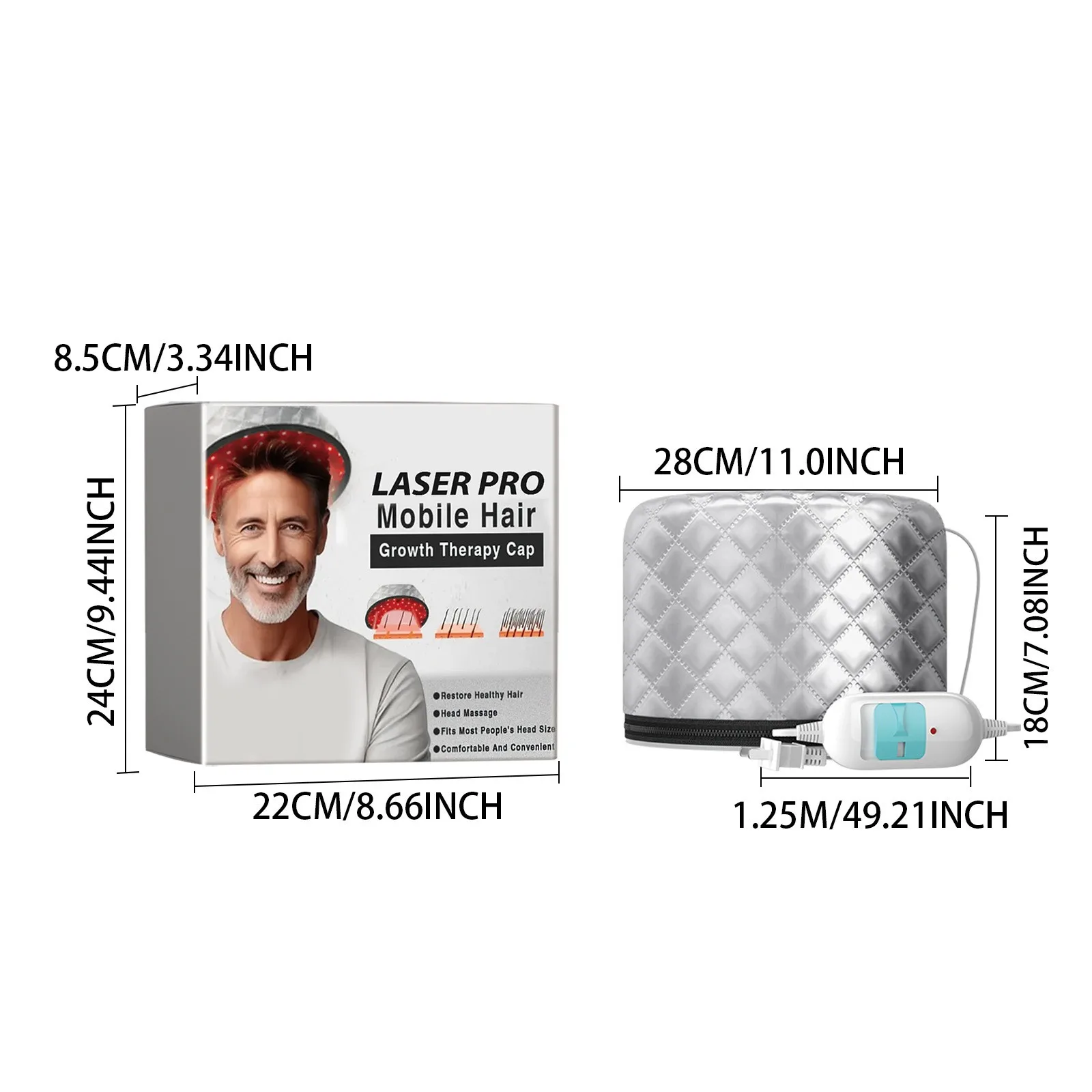 غطاء علاج تساقط الشعر بالأشعة تحت الحمراء