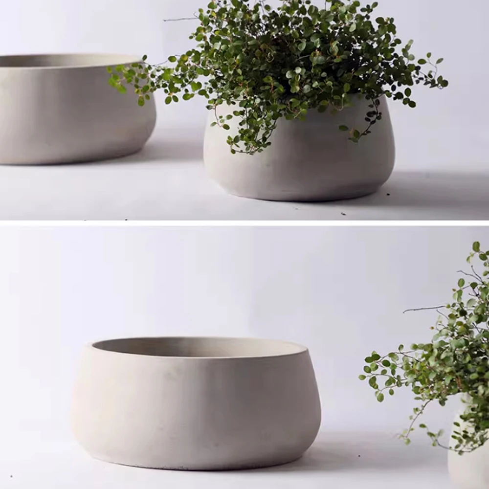 

Round Flowerpot Silicone Mold modern Nordic cold Wind Cement Concrete flowerpot silicone mold Large Bowl table flower molds