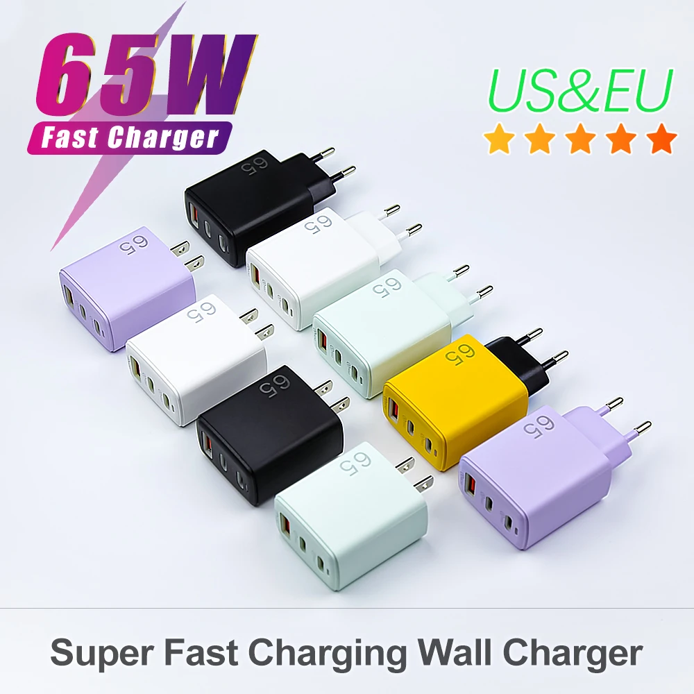 65W GaN Fast Charger - Ultra-Efficient USB-C Wall Adapter