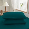 1pc solid color fitted sheet for bedroom 100%Polyeste Elastic Band Around bedding Fitted Sheet Only 30cm (excluding pillowcases) 2