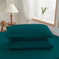 1pc solid color fitted sheet for bedroom 100%Polyeste Elastic Band Around bedding Fitted Sheet Only 30cm (excluding pillowcases) 2
