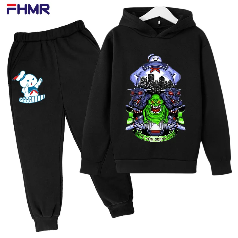 

Kids Ghostbusters Clothing Boy Girl Hoodie Leisure Top+Pants Set Toddle Coat Spring Autumn Sweatshirt For Children Aged 3-12