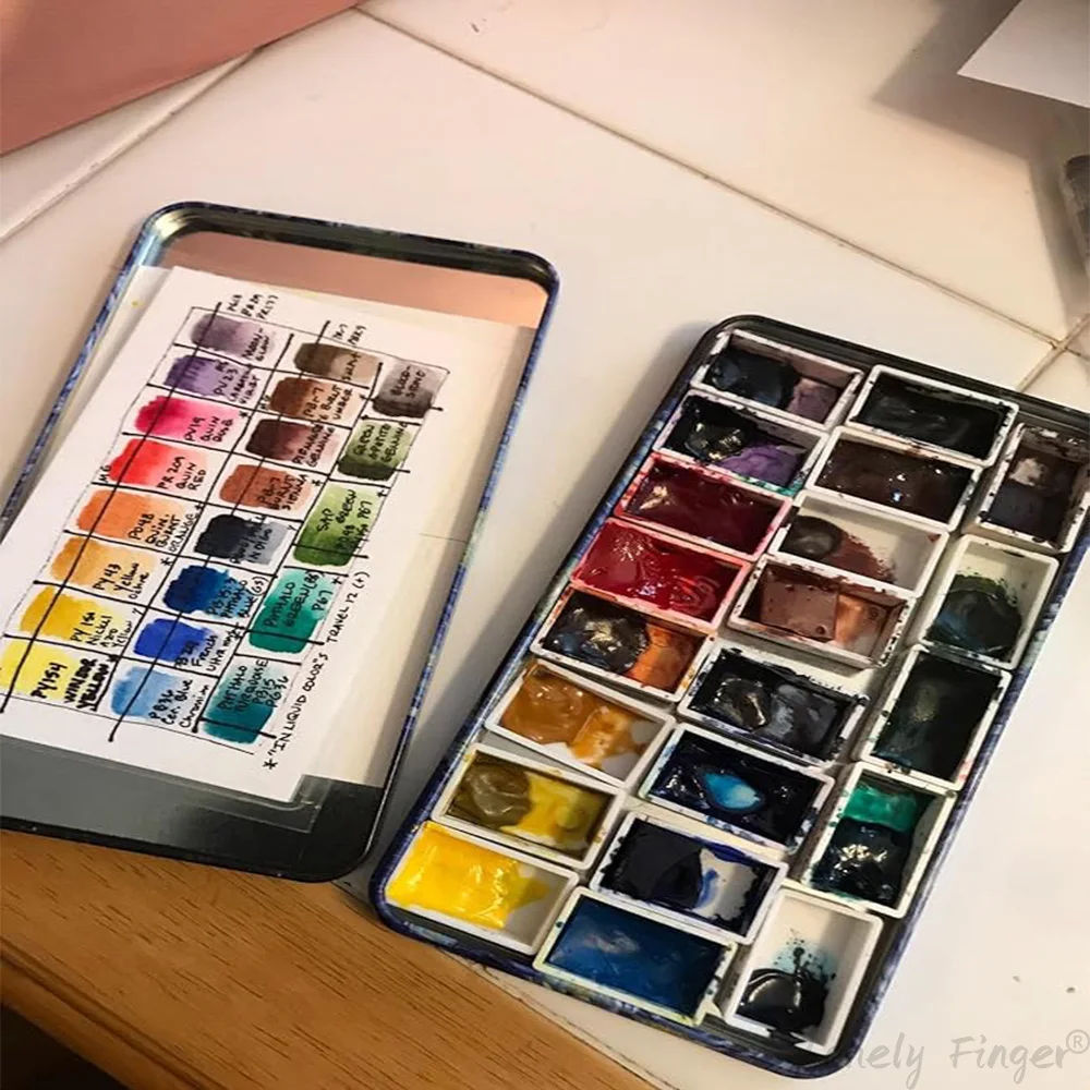 24/50/100Pcs 수채화 물감 흰색 플라스틱 3.2ml 페인트 상자에 대 한 빈 전체 팬 DIY 수채화 오일 아크릴 그림 팔레트