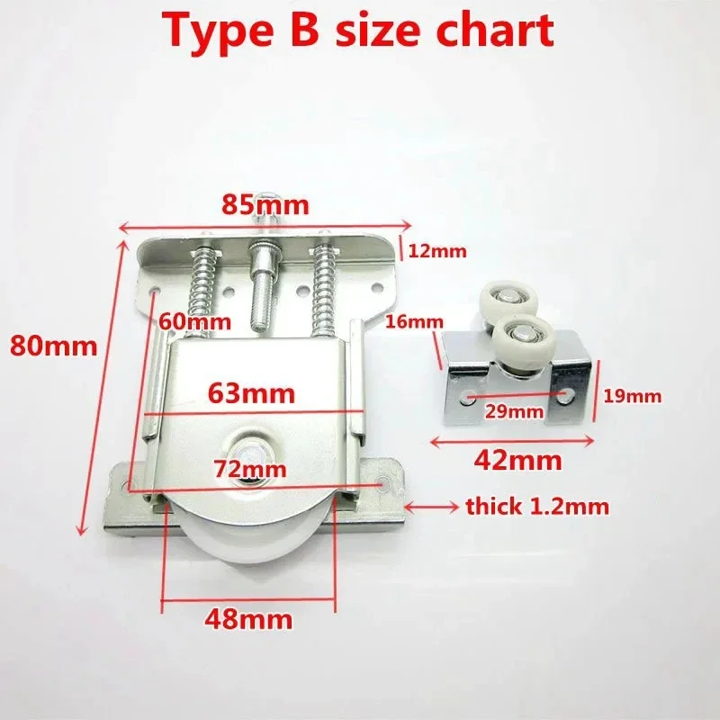 Sliding door roller sliding door pulley Heavy Wardrobe Sliding Door Pulley Hanging Wheel Cabinet Sliding Door Roller Accessories