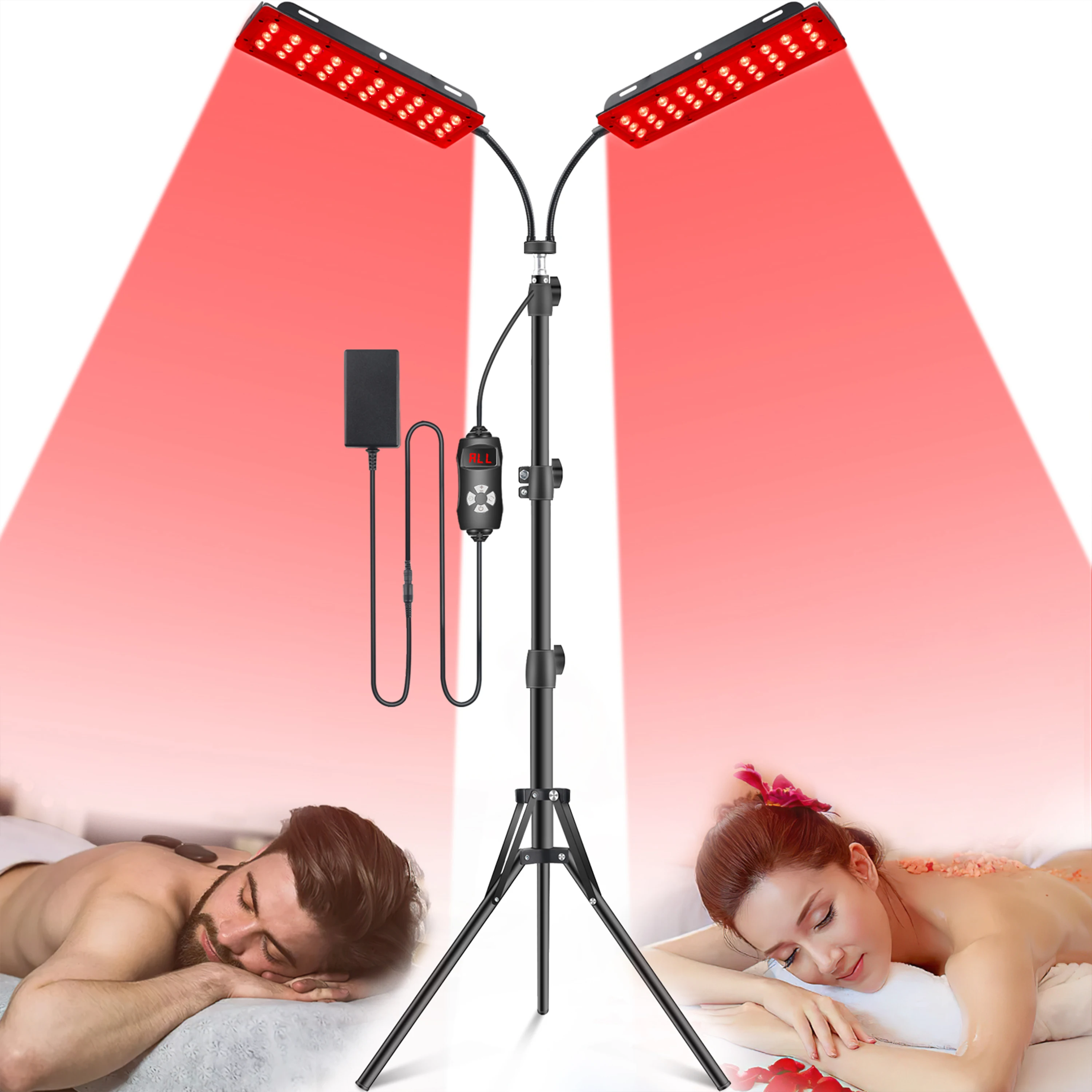 Red Light Therapy Lamp Double Heads LED Infrared Light 850nm Near Infrared Device Pain Relief Skin Care Beauty Instrument