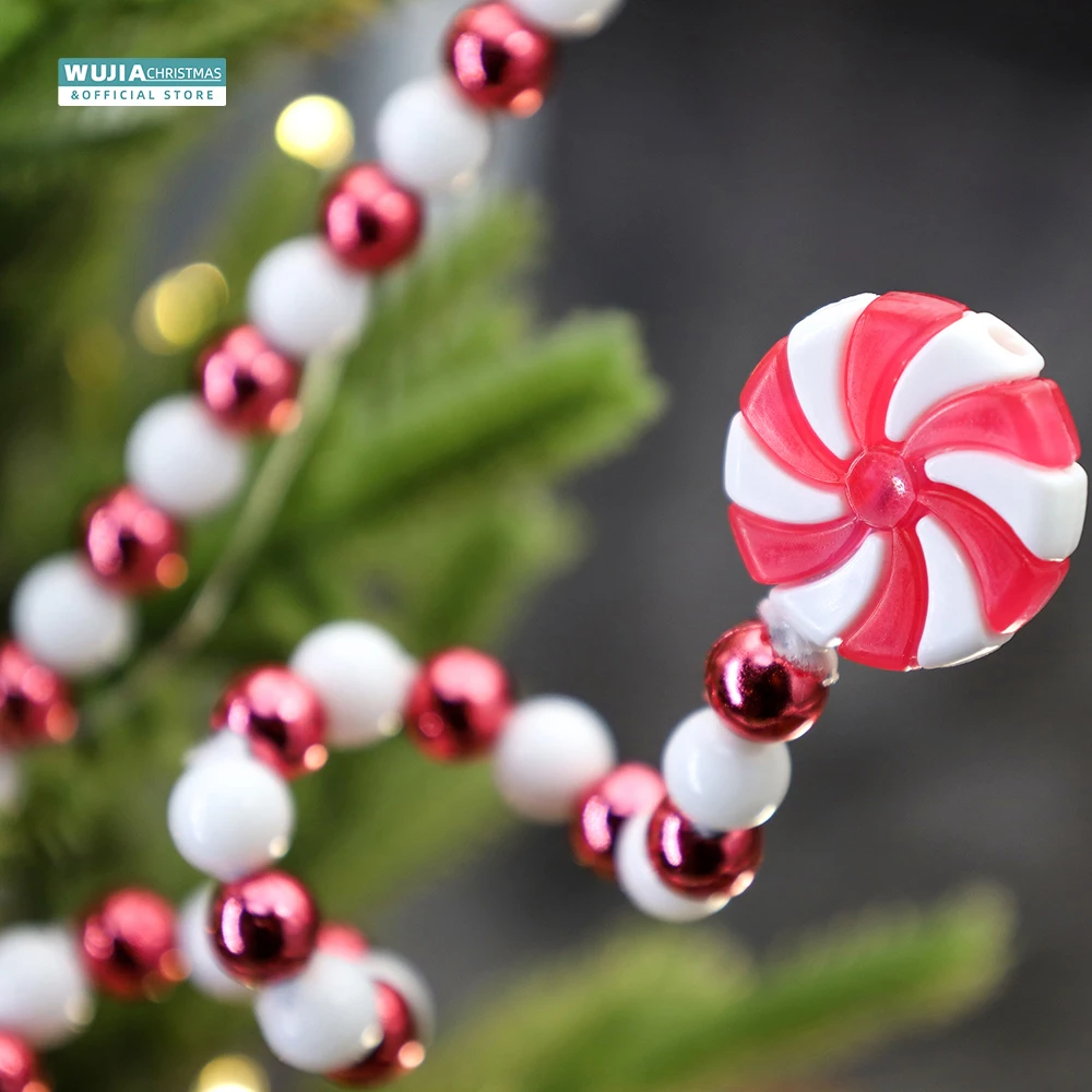 4pcs Candy Cane Christmas Decoration Bells Lollipop Pendants Tree Xmas Ornaments Noel Party Navidad Decor for Home New Year Gift