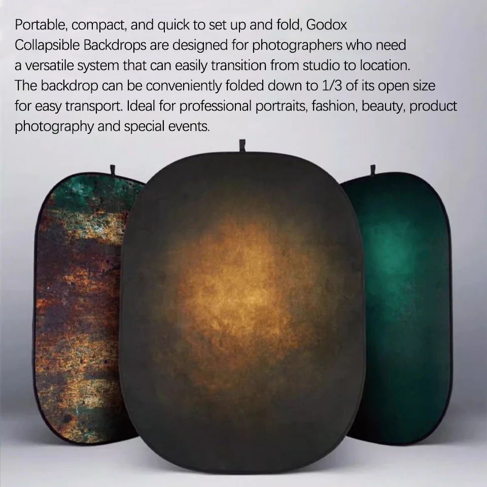 Godox 접이식 배경막 추상 질감 150*200cm 휴대용 야외 실내 인물 사진 배경 패턴 소품