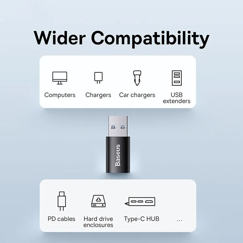 Baseus USB OTG Data Transfer Adapter Type C Female to USB Male Converter Fast Charging Adapter For Laptop Macbook Samsung Best Sellers In Phones Accessories