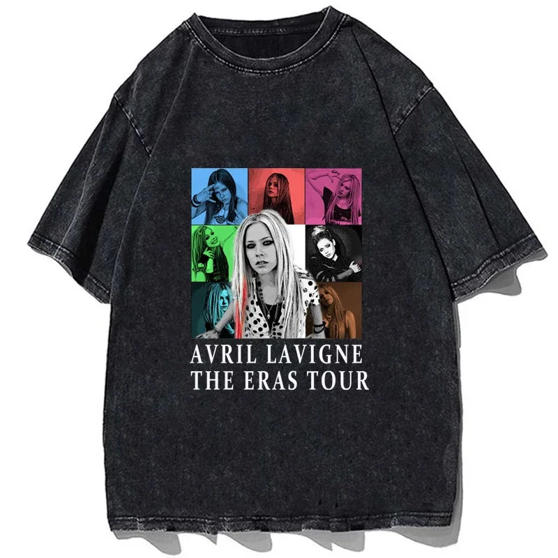 

Singer Avril Lavigne Graphic Printed T-shirt Hip Hop Classic Harajuku Patten Tees Fashion Summer Cotton Men Casual Oversized Top