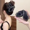 French Style Wheat Spike Hair Claw Small Fragrance Tail Claw Butterfly Knot Hairpin High-End Feeling Hair Accessories Headwear