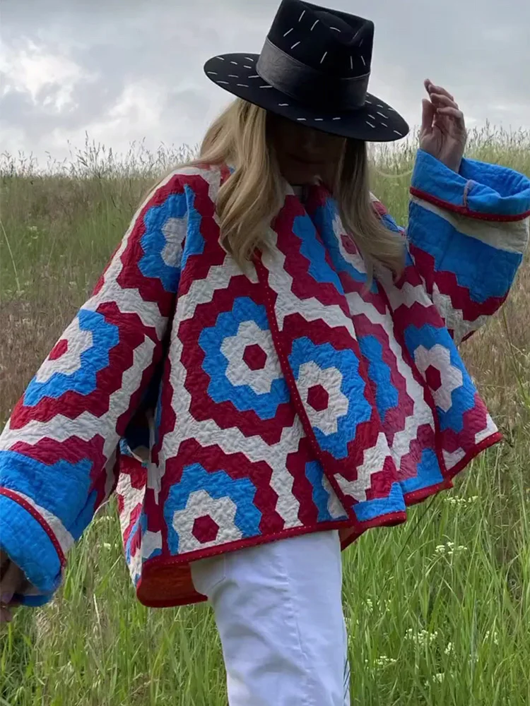 All-Over Print Women's Cropped Jacket | 245GSM Cotton