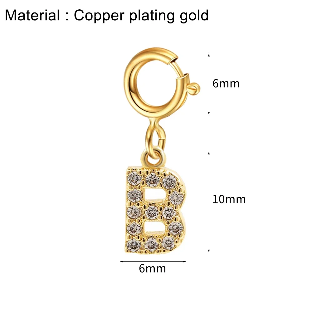 Alphabet initial Letter pendant Alphabet initial Letter pendant Zirconia Letter charms for jewelry making Necklace earring jewelry keychain DIY accessories