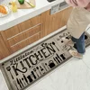 Creative Tableware Printed Kitchen Rug Bedroom Hallway Living Room Long Strip Carpet Anti-slip Decorative Soft Floor Mat 1