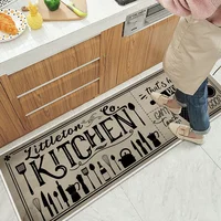 Creative Tableware Printed Kitchen Rug Bedroom Hallway Living Room Long Strip Carpet Anti-slip Decorative Soft Floor Mat 1